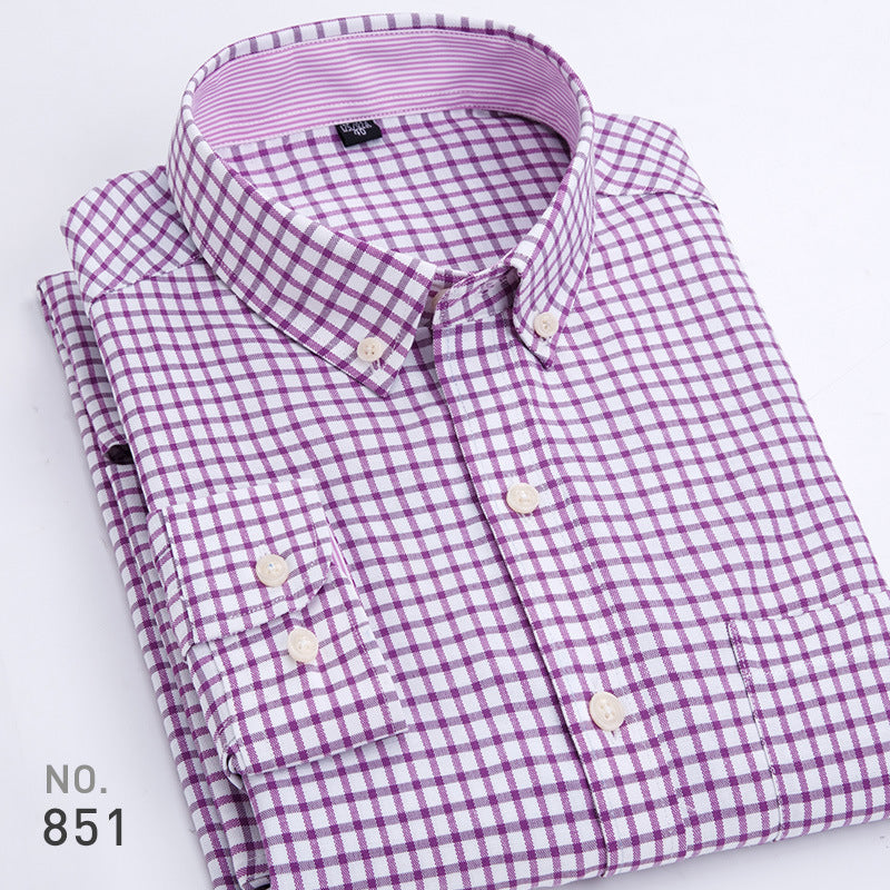 Mens Oxford Striped Long Sleeve Shirt