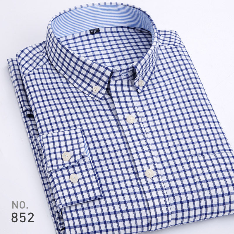 Mens Oxford Striped Long Sleeve Shirt