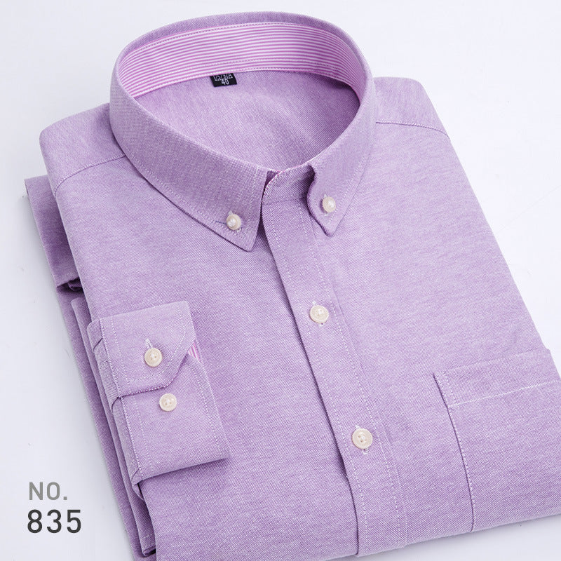 Mens Oxford Striped Long Sleeve Shirt