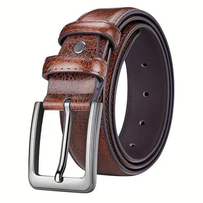 Mens Pin Buckle Leather Belt