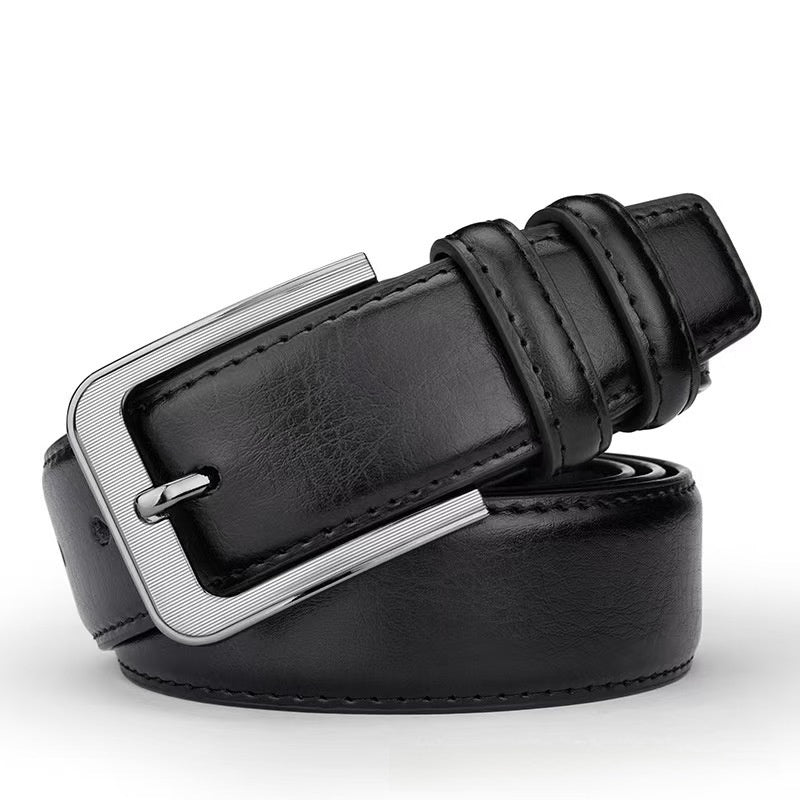 Mens Pin Buckle Leather Belt