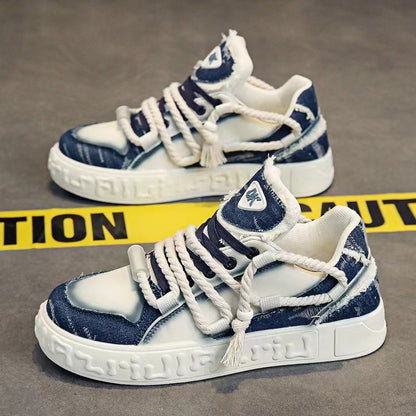 Mens Plaid Bread Design Sneakers