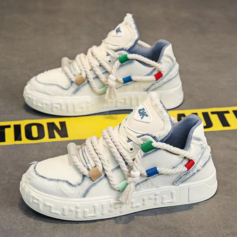Mens Plaid Bread Design Sneakers