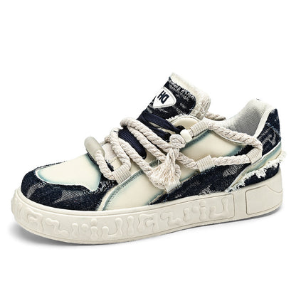 Mens Plaid Bread Design Sneakers