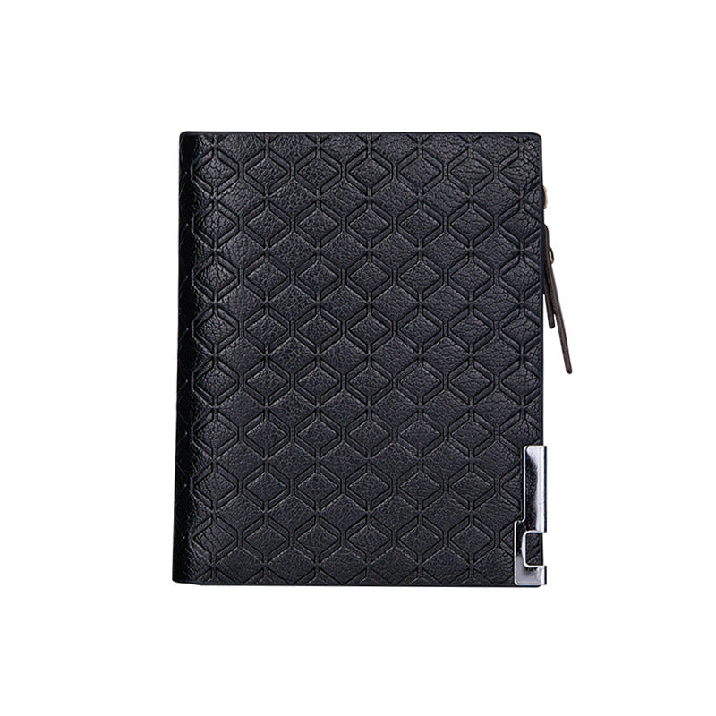 Mens Plaid Zipper Wallet
