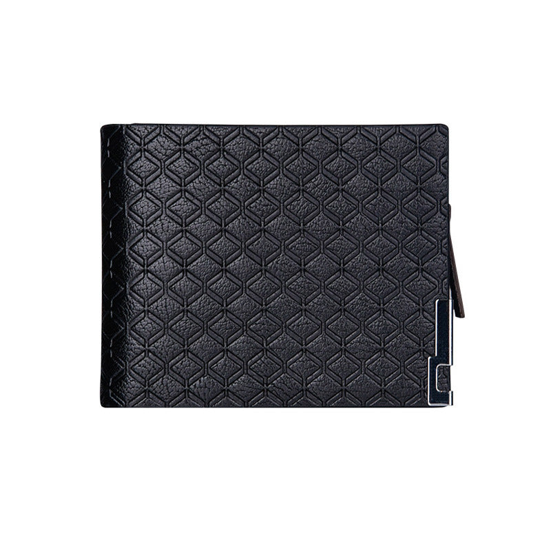 Mens Plaid Zipper Wallet