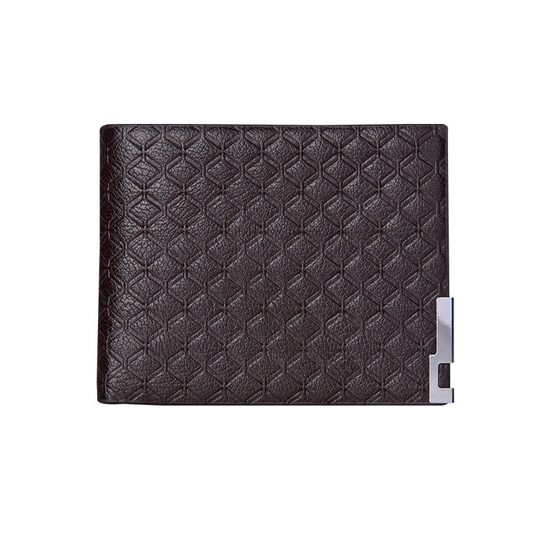 Mens Plaid Zipper Wallet