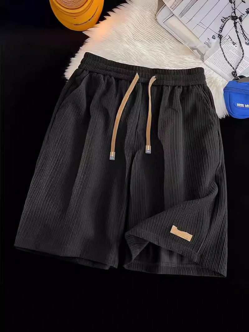 Mens Pleated Quick Dry Casual Shorts