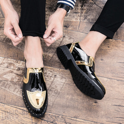 Mens Pointed Toe Casual Leather Shoes