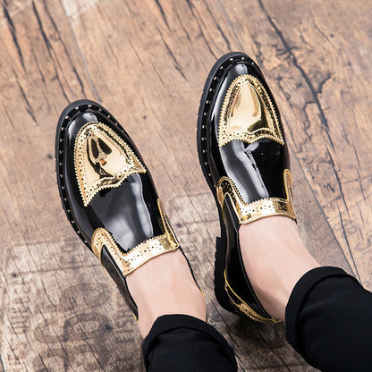Mens Pointed Toe Casual Leather Shoes