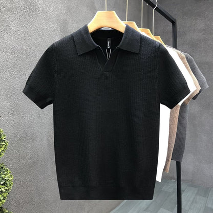 Mens Polo Collar Knit Shirt
