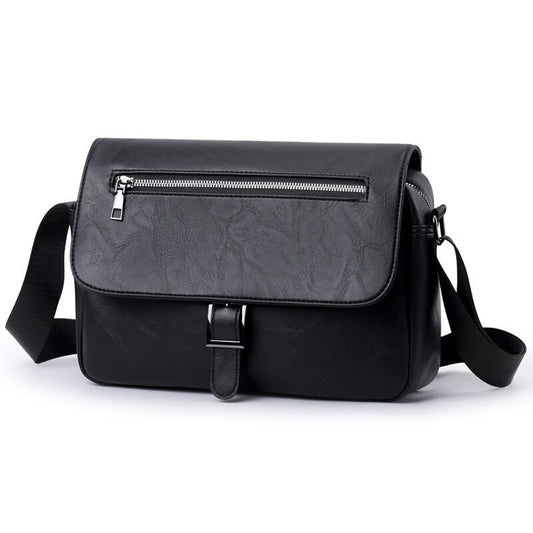 Mens PU Crossbody Bag Large Capacity Casual Commuting