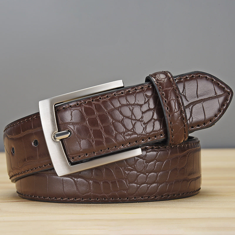 Mens Pu Leather Buckle Belt