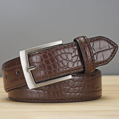 Mens Pu Leather Buckle Belt