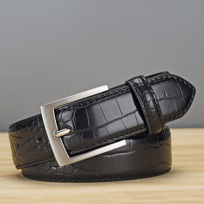 Mens Pu Leather Buckle Belt