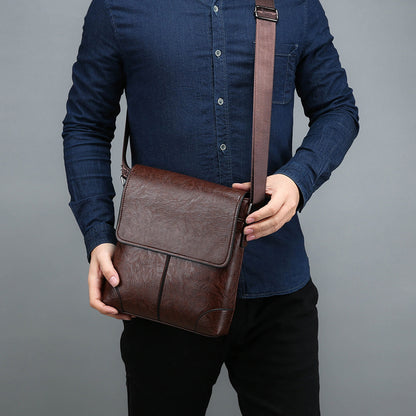 Mens PU Leather Business Shoulder Bag