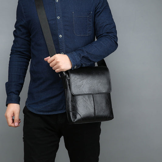 Mens PU Leather Business Shoulder Bag