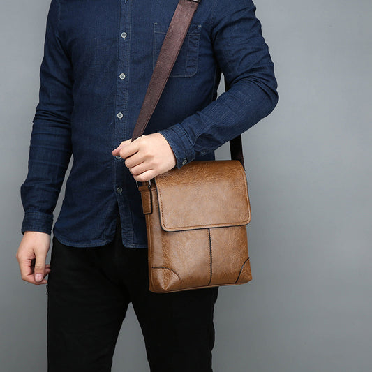 Mens PU Leather Business Shoulder Bag