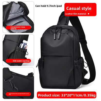 Mens PU Leather Crossbody Bag