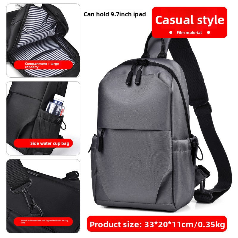 Mens PU Leather Crossbody Bag