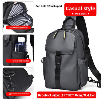 Mens PU Leather Crossbody Bag