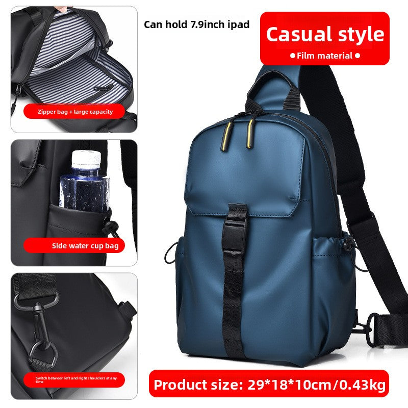 Mens PU Leather Crossbody Bag