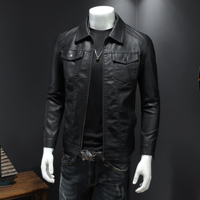 Mens PU Leather Jacket