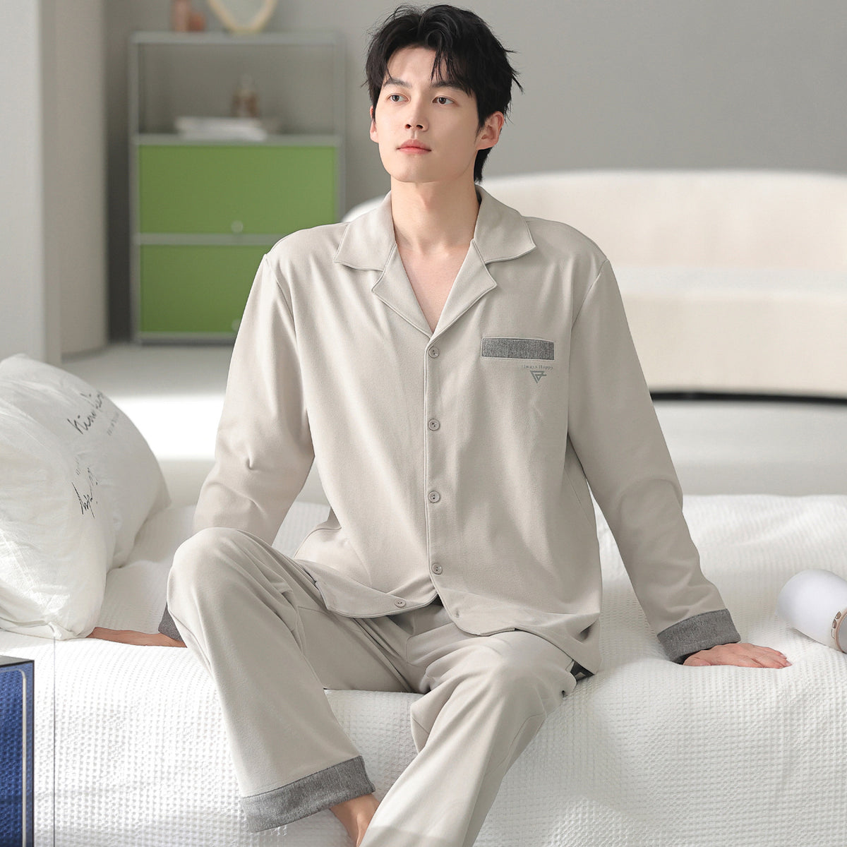 Mens Pure Cotton Pajama Set