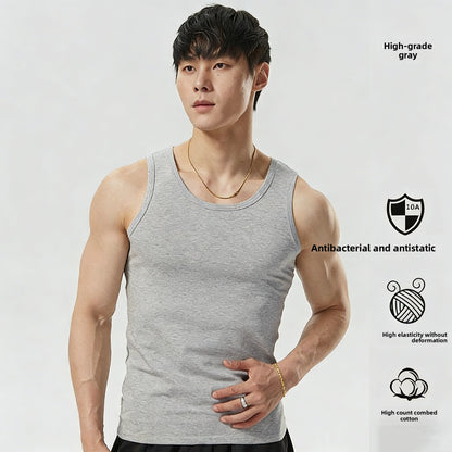 Mens Pure Cotton Sleeveless Undershirt