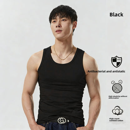Mens Pure Cotton Sleeveless Undershirt