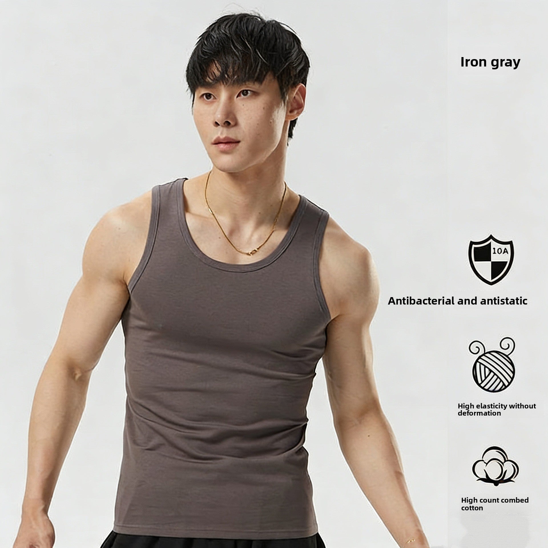 Mens Pure Cotton Sleeveless Undershirt