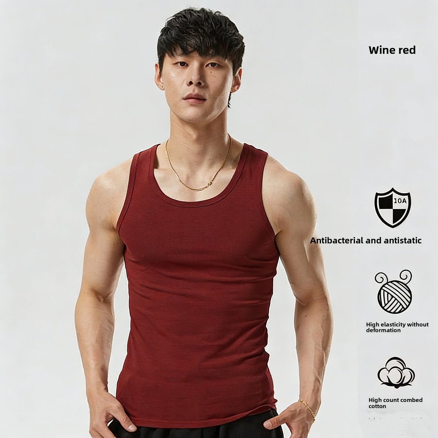 Mens Pure Cotton Sleeveless Undershirt