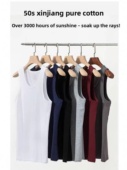 Mens Pure Cotton Sleeveless Undershirt