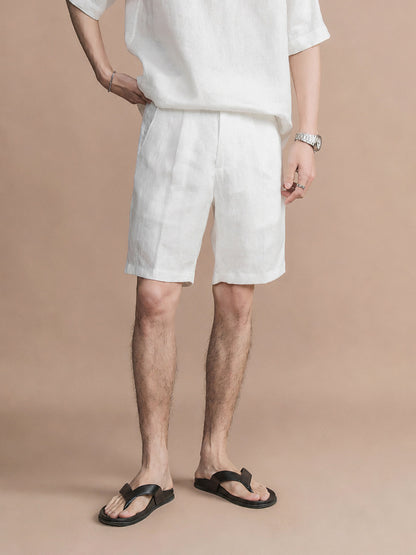 Mens Pure Linen Summer Shorts