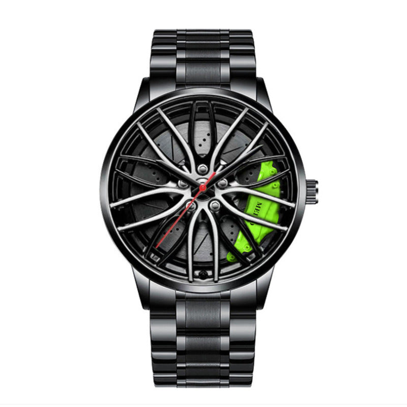 Mens Quartz Watch with Leather Strap