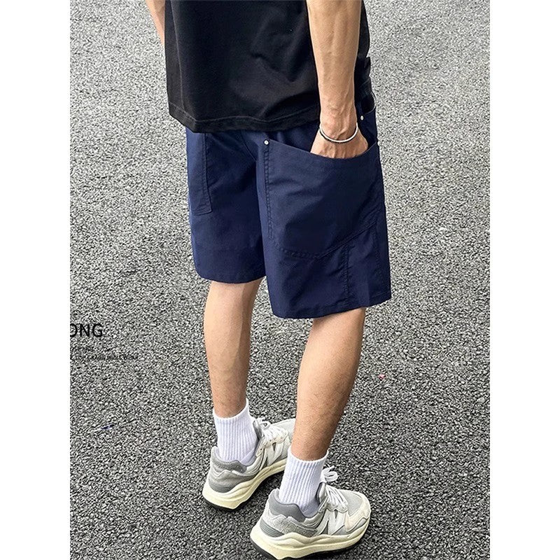 Mens Quick-Dry Cargo Shorts with Large Pockets Loose Fit