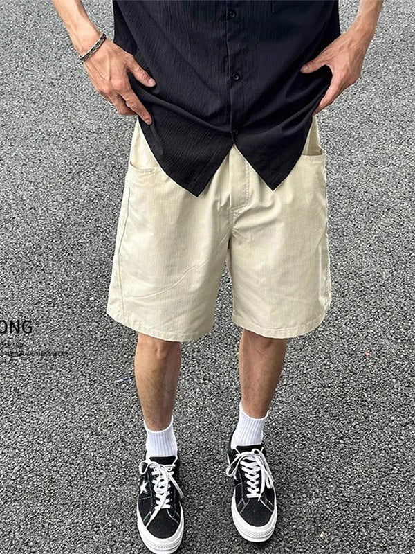 Mens Quick-Dry Cargo Shorts with Large Pockets Loose Fit