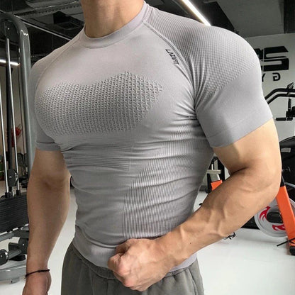 Mens Quick-Dry Compression Workout T-Shirt