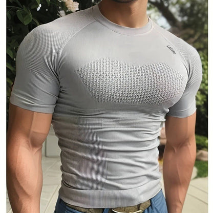 Mens Quick-Dry Compression Workout T-Shirt