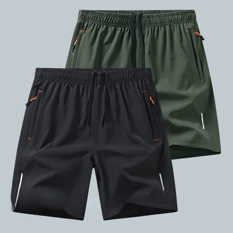 Mens Quick-Dry Elastic Casual Shorts