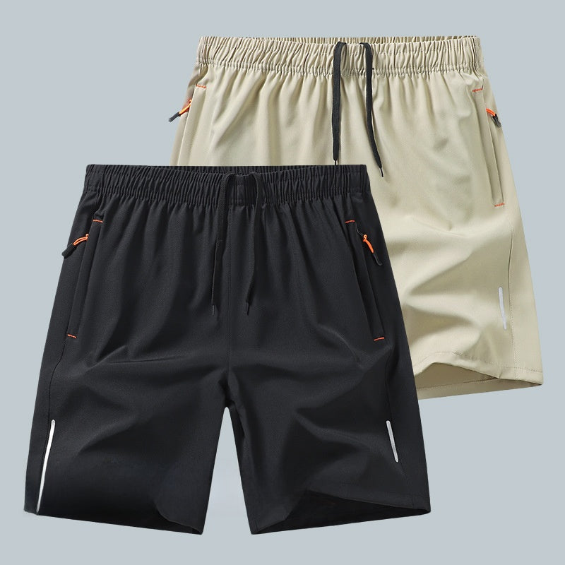 Mens Quick-Dry Elastic Casual Shorts