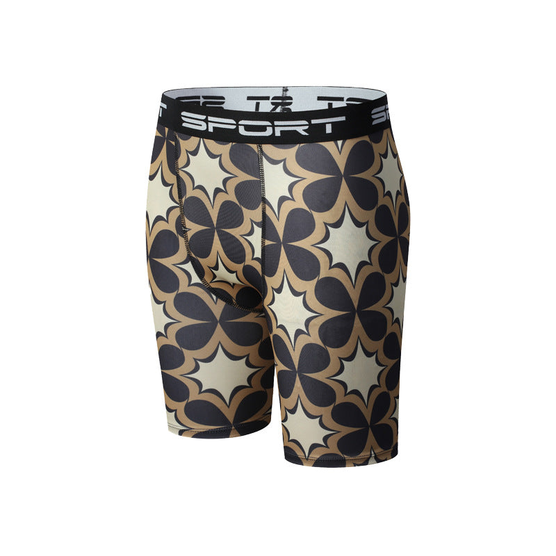 Mens Quick Dry Elastic Sports Shorts
