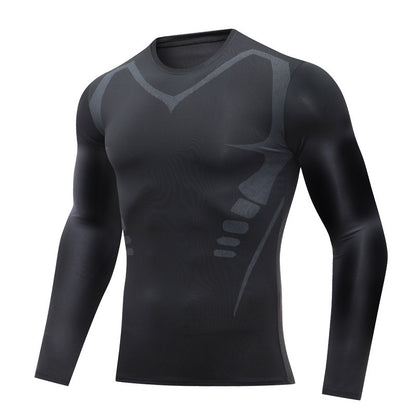 Mens Quick Dry Fitness Long Sleeve Shirt