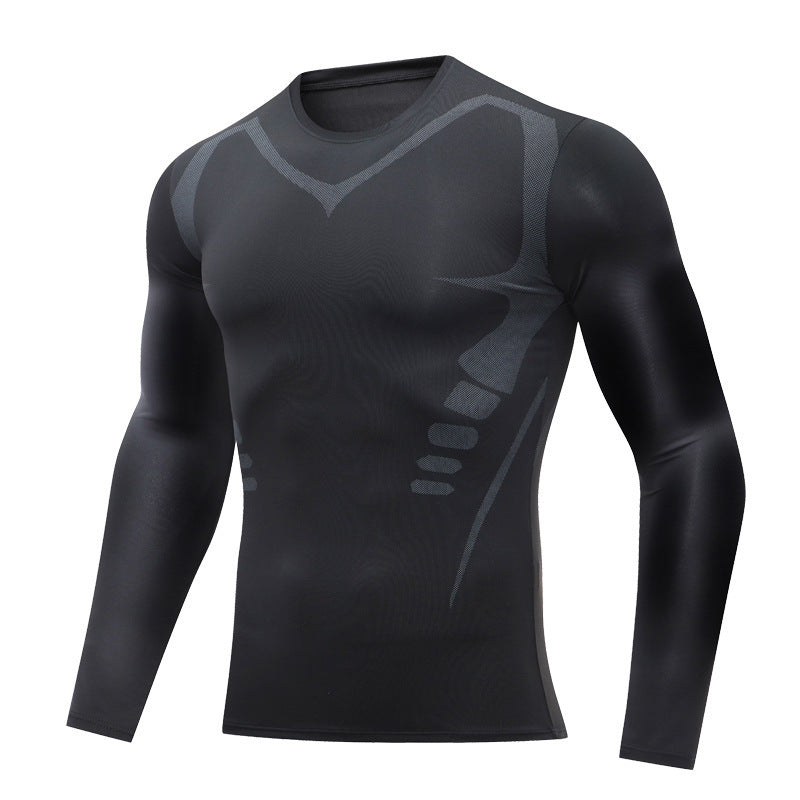Mens Quick Dry Fitness Long Sleeve Shirt