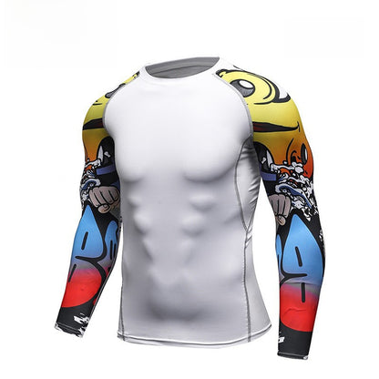 Mens Quick Dry Fitness Long Sleeve T-Shirt