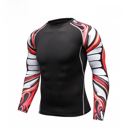 Mens Quick Dry Fitness Long Sleeve T-Shirt