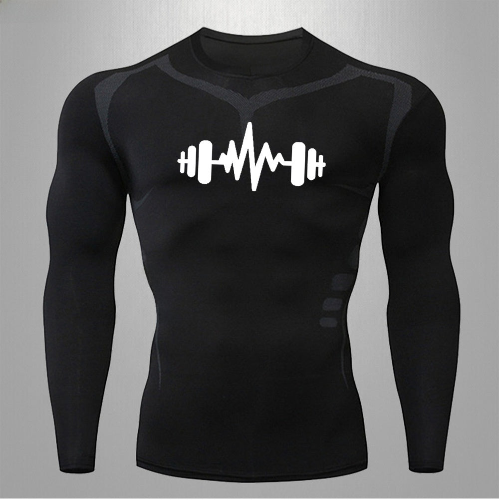 Mens Quick Dry Fitness T-Shirt High Elastic Sportswear