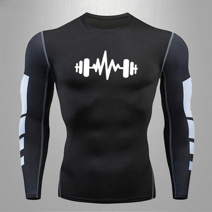 Mens Quick Dry Fitness T-Shirt High Elastic Sportswear