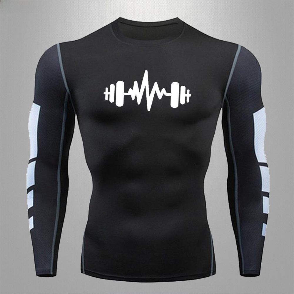 Mens Quick Dry Fitness T-Shirt High Elastic Sportswear