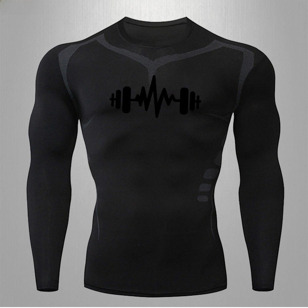 Mens Quick Dry Fitness T-Shirt High Elastic Sportswear